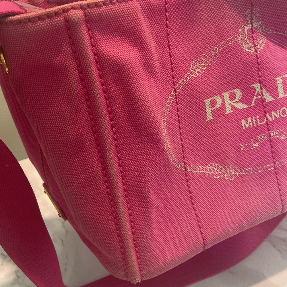 🇮🇹PRADA CABAS HOT PINK CROSSBODY/ TOP HANDLE - Picture 15 of 17